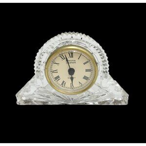 Crystal Legends by Godinger Mantel Clock Handcrafted Over 24% Lead Crystal